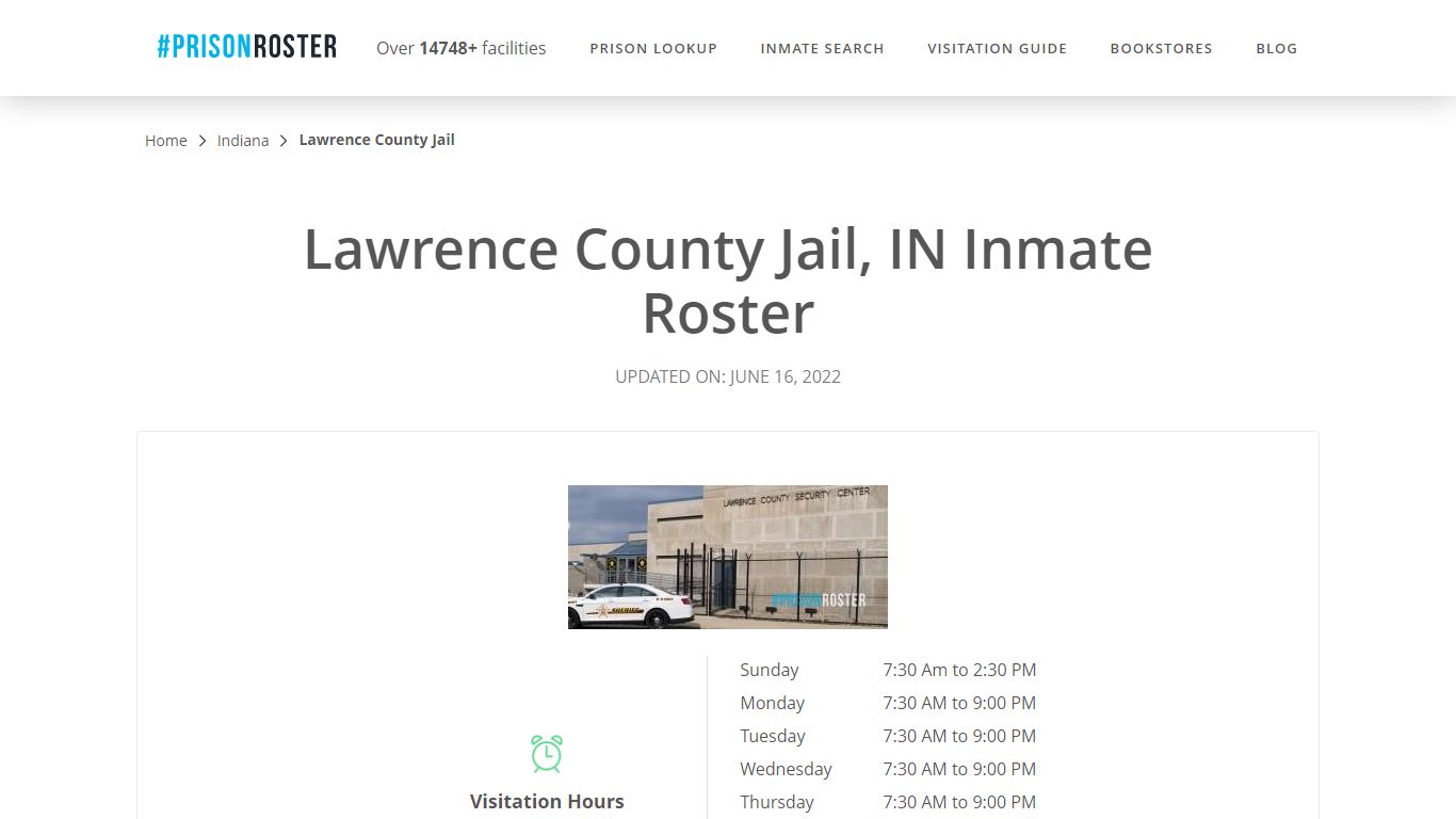 Lawrence County Jail, IN Inmate Roster - Prisonroster