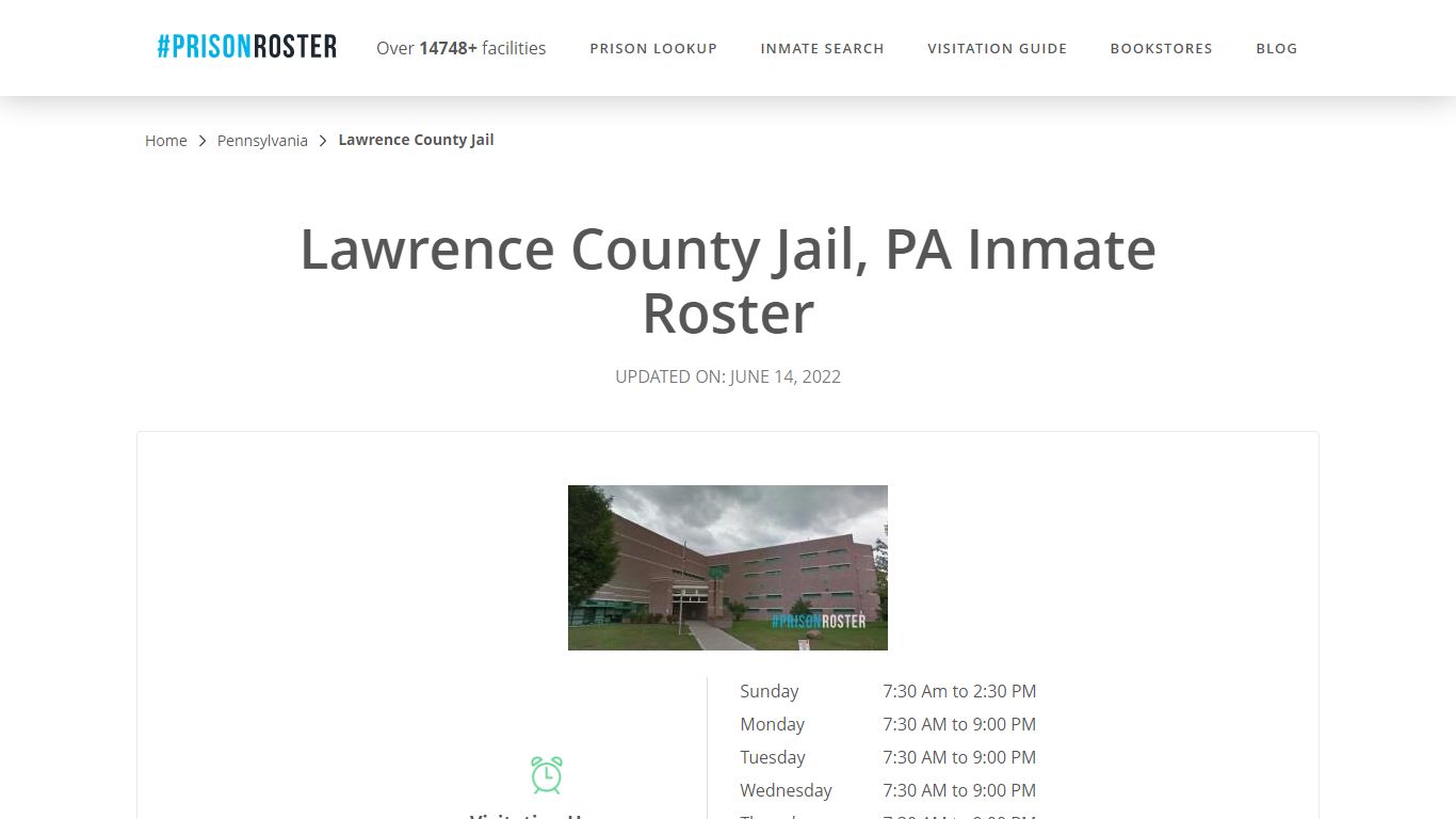 Lawrence County Jail, PA Inmate Roster - Prisonroster